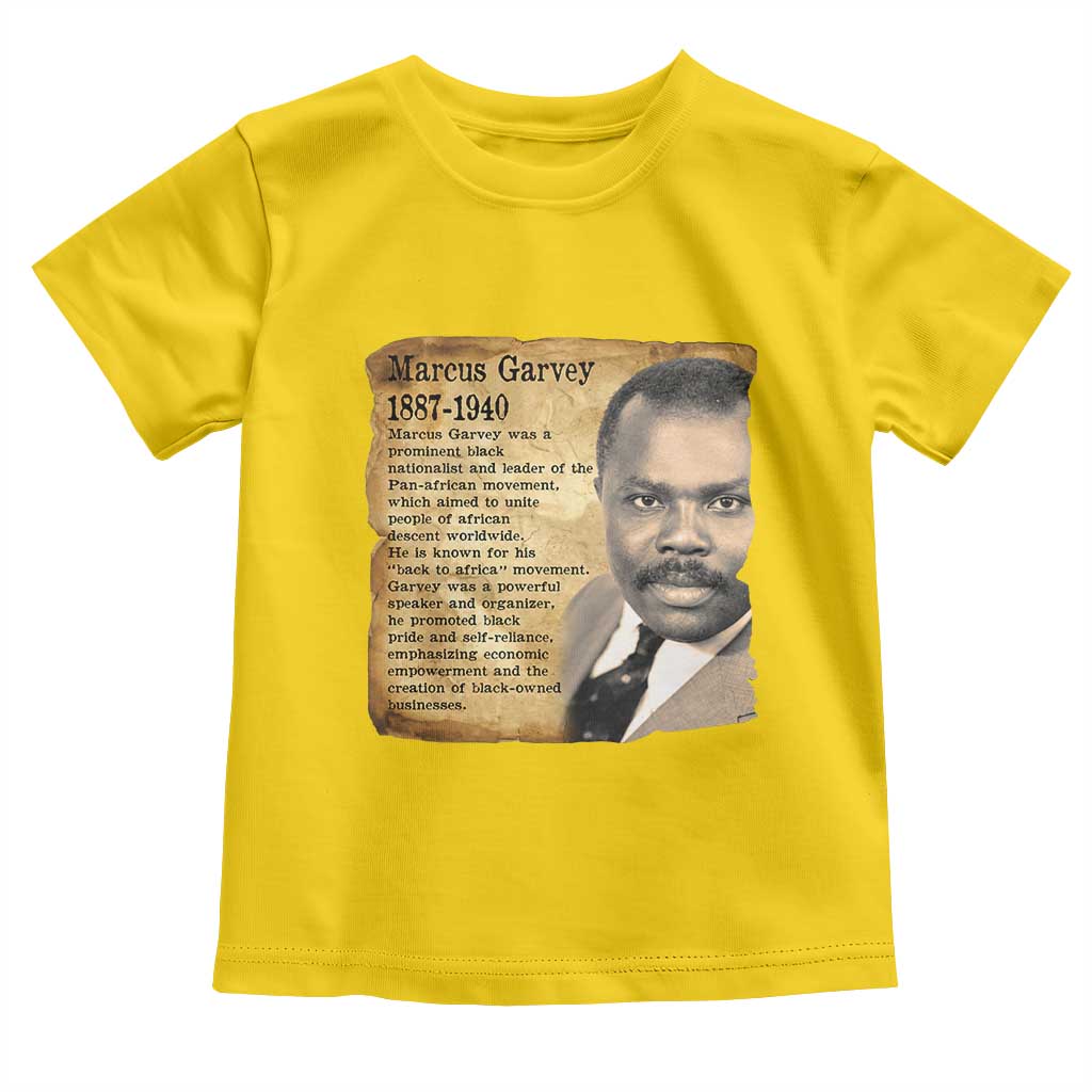 Marcus Garvey Toddler T Shirt Strong Black History Leader