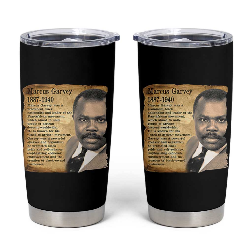 Marcus Garvey Tumbler Cup Strong Black History Leader