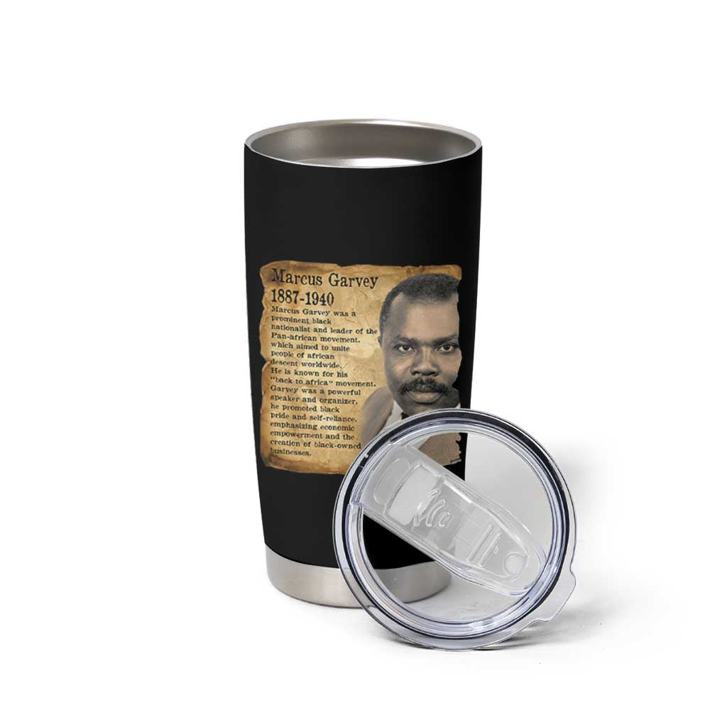 Marcus Garvey Tumbler Cup Strong Black History Leader