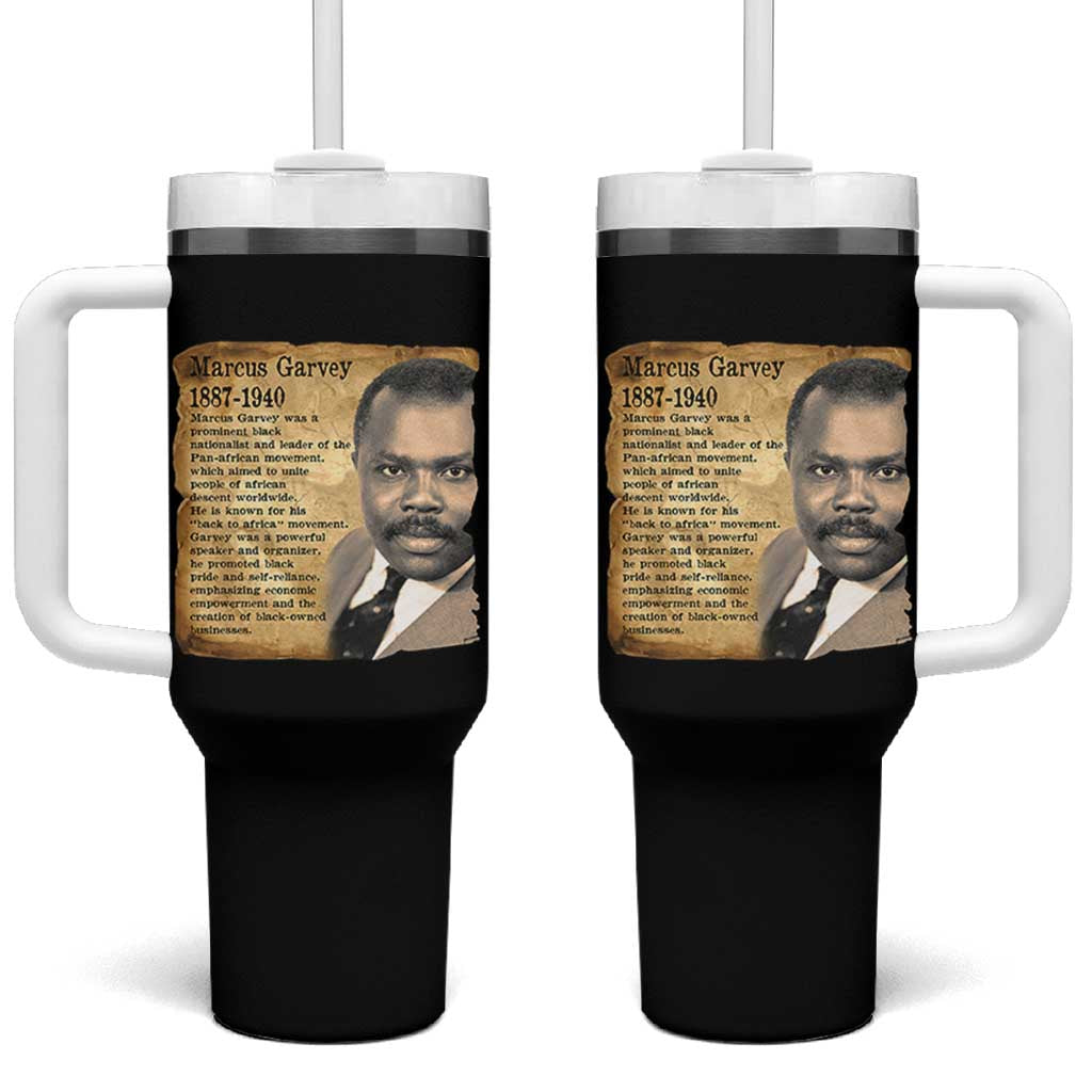 Marcus Garvey Tumbler With Handle Strong Black History Leader