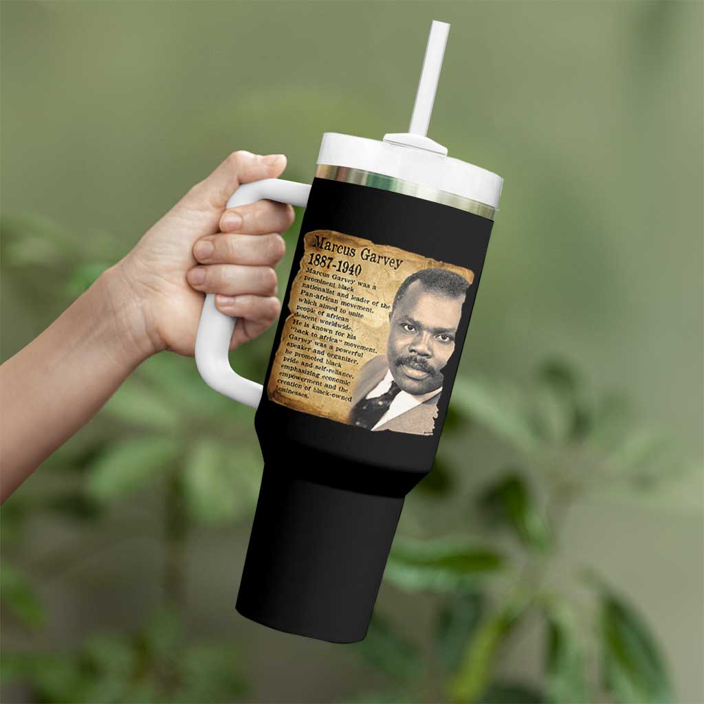 Marcus Garvey Tumbler With Handle Strong Black History Leader