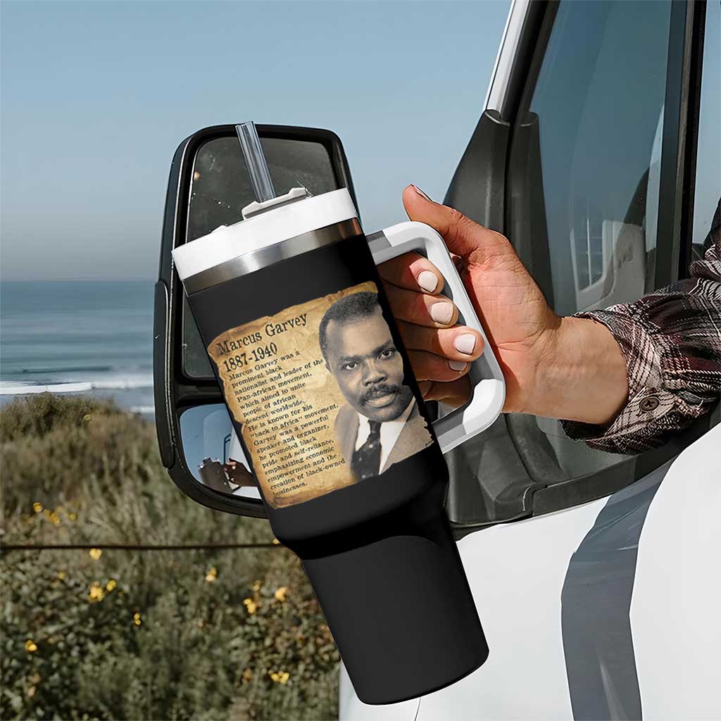 Marcus Garvey Tumbler With Handle Strong Black History Leader