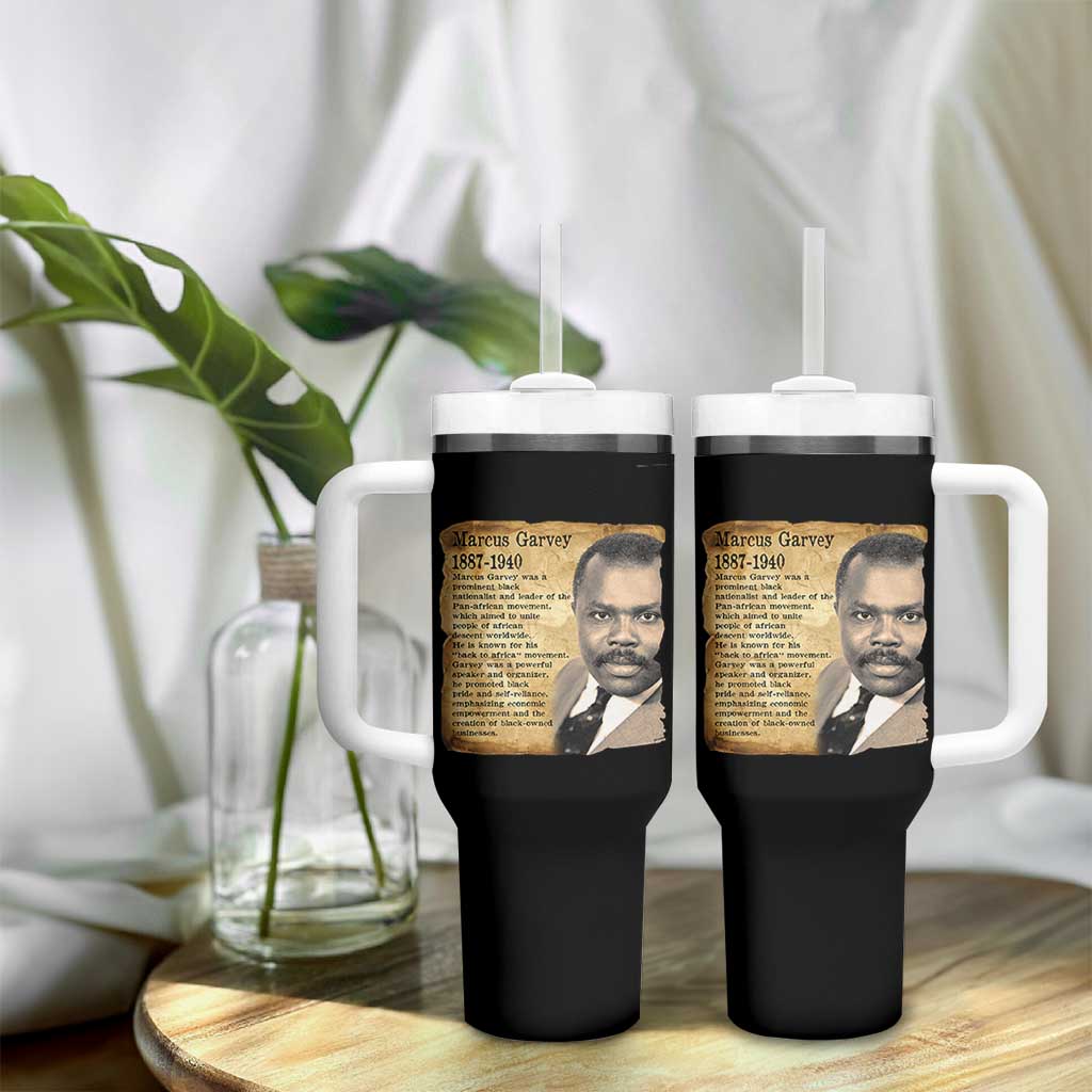 Marcus Garvey Tumbler With Handle Strong Black History Leader