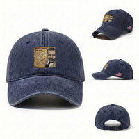 Marcus Garvey Washed Cotton Baseball Cap Strong Black History Leader