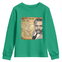 Marcus Garvey Youth Sweatshirt Strong Black History Leader