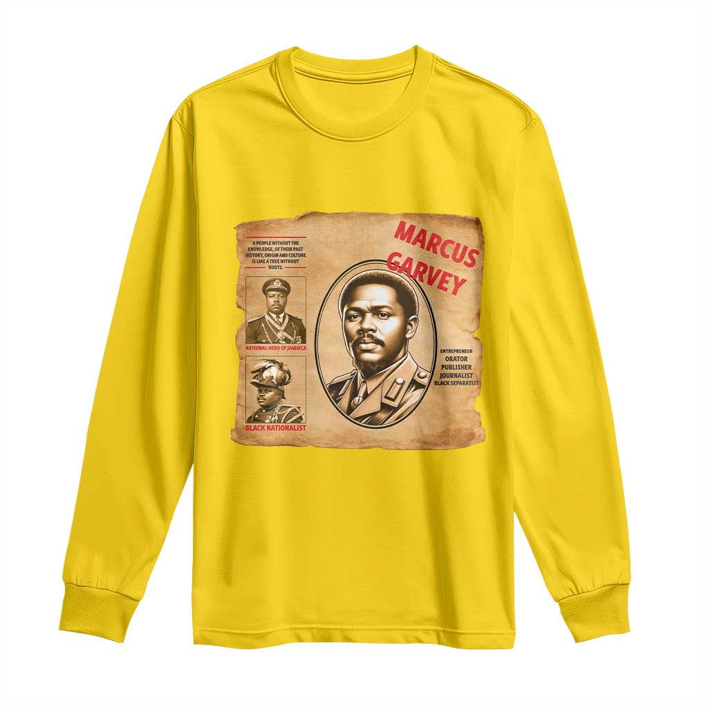 Marcus Garvey Long Sleeve Shirt First National Hero Of Jamaica Legacy