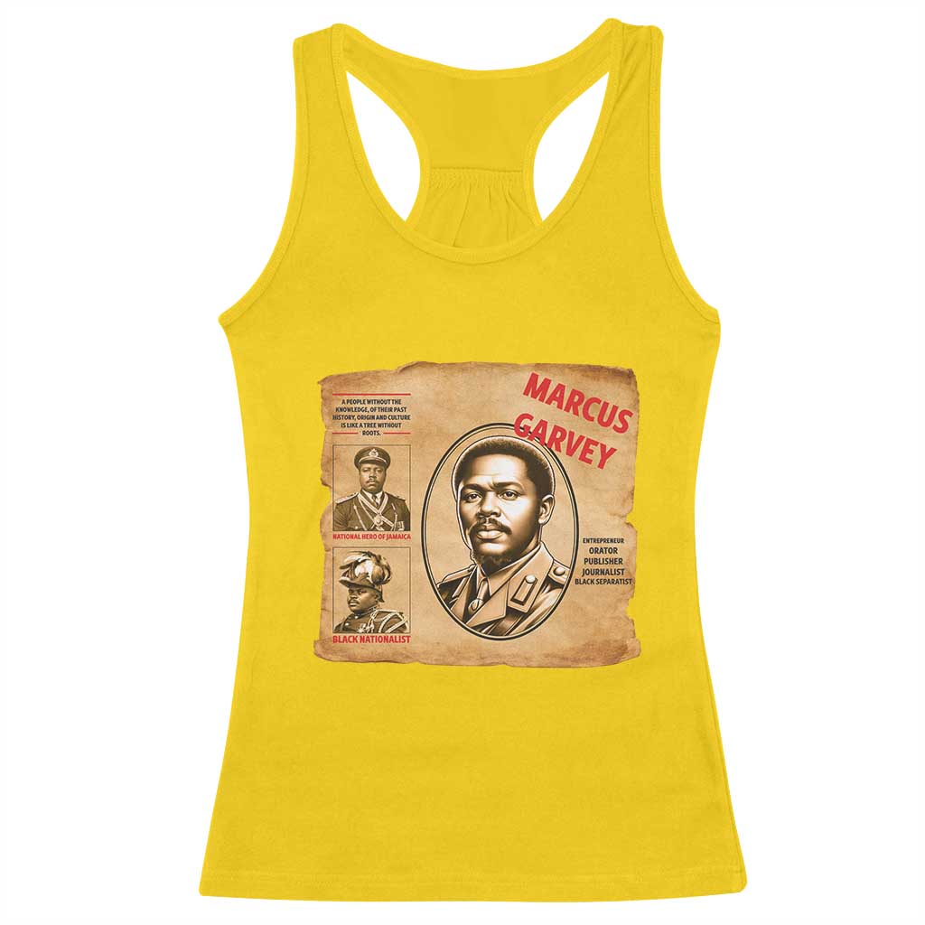 Marcus Garvey Racerback Tank Top First National Hero Of Jamaica Legacy
