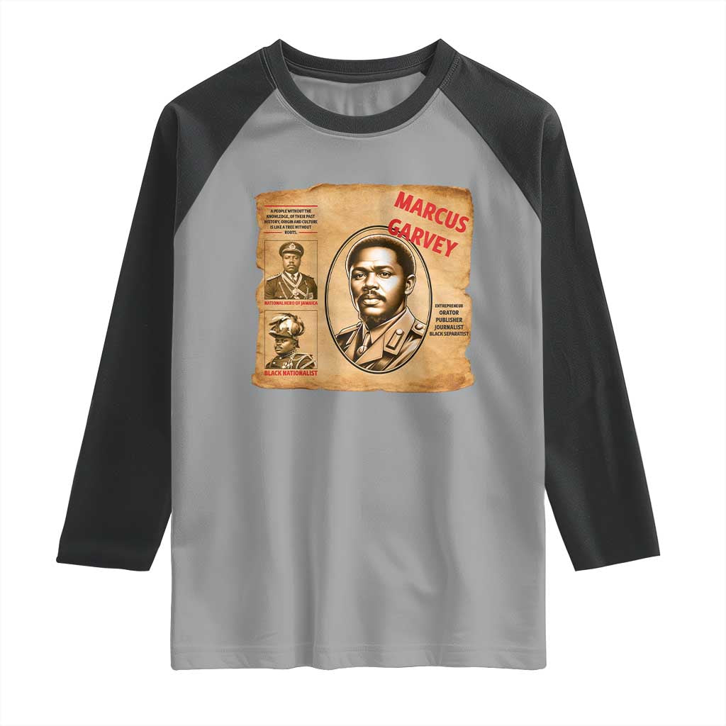 Marcus Garvey Raglan Shirt First National Hero Of Jamaica Legacy