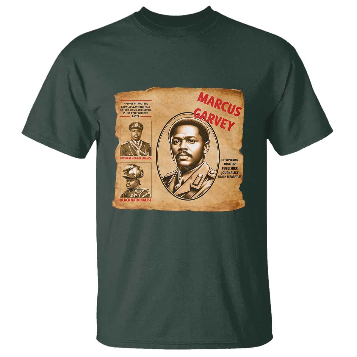 Marcus Garvey T Shirt First National Hero Of Jamaica Legacy