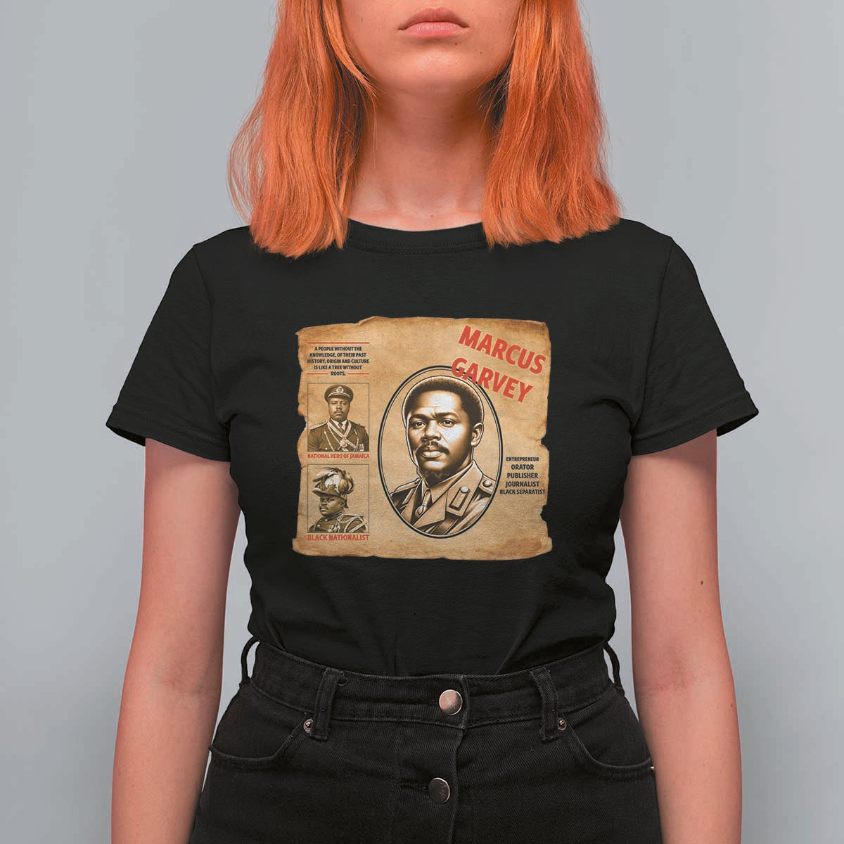 Marcus Garvey T Shirt For Women First National Hero Of Jamaica Legacy
