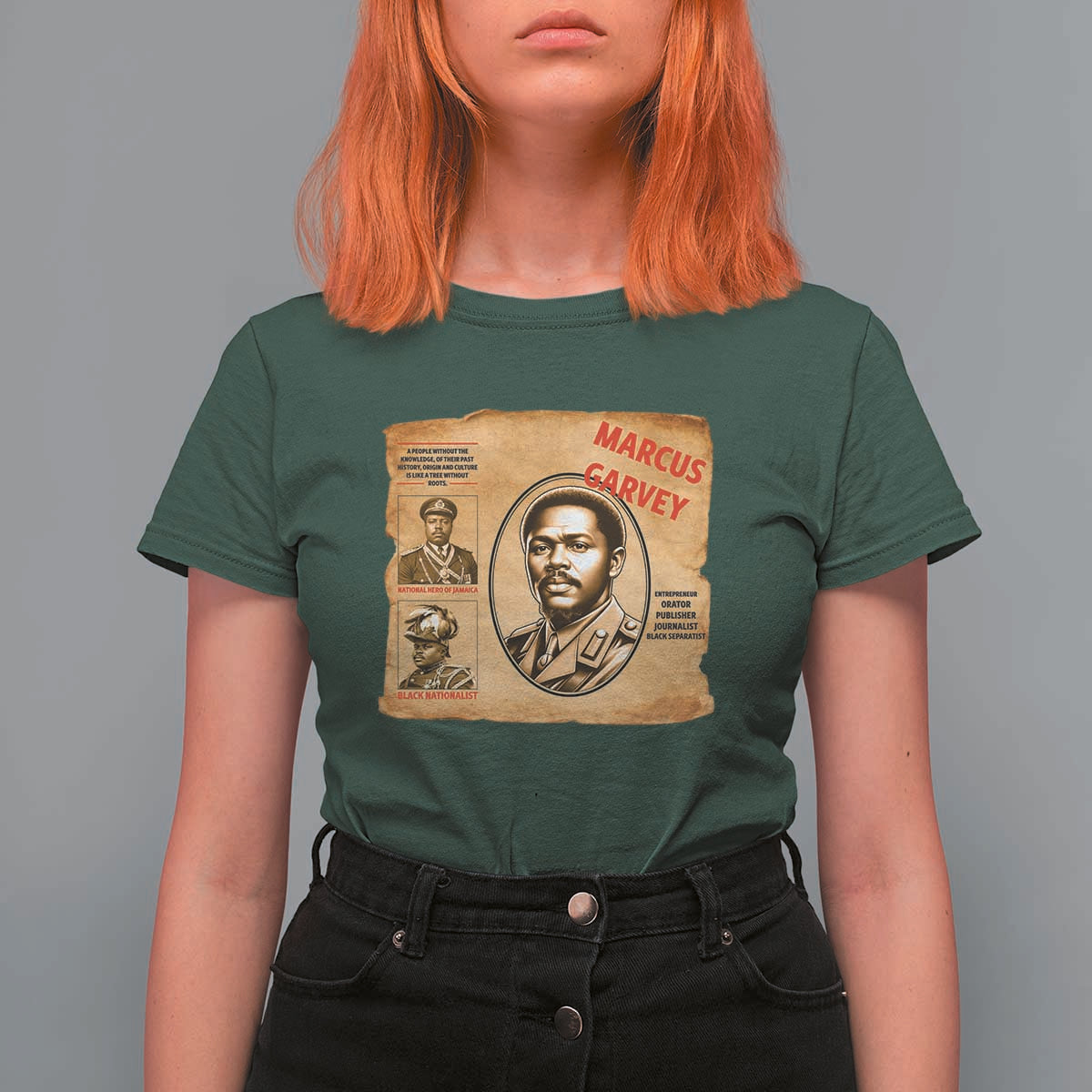 Marcus Garvey T Shirt For Women First National Hero Of Jamaica Legacy