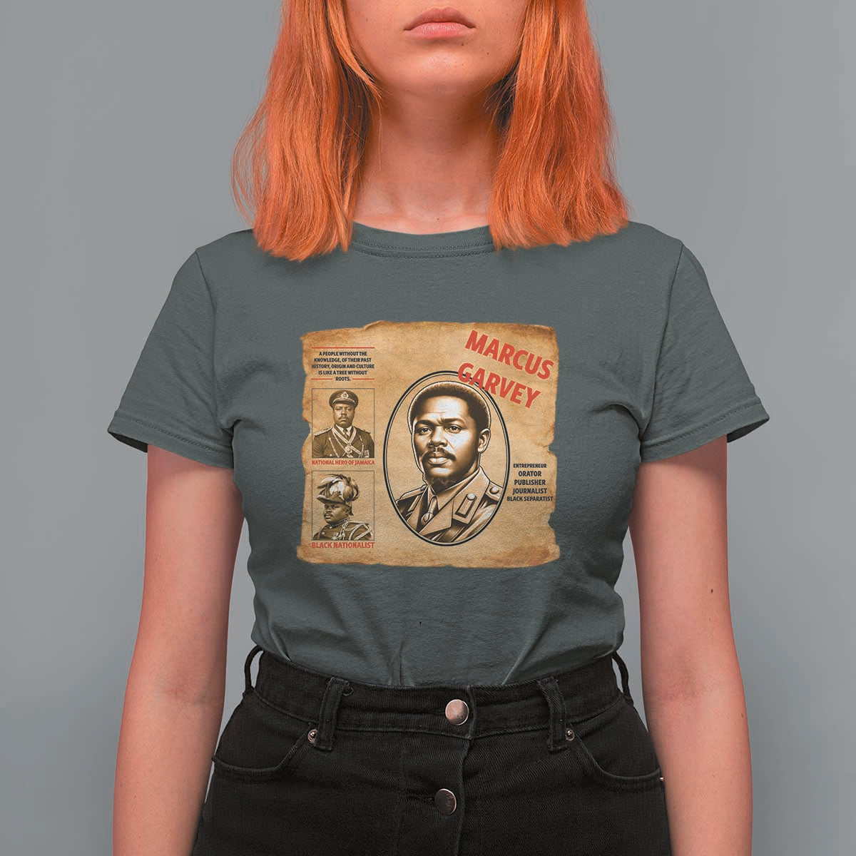 Marcus Garvey T Shirt For Women First National Hero Of Jamaica Legacy
