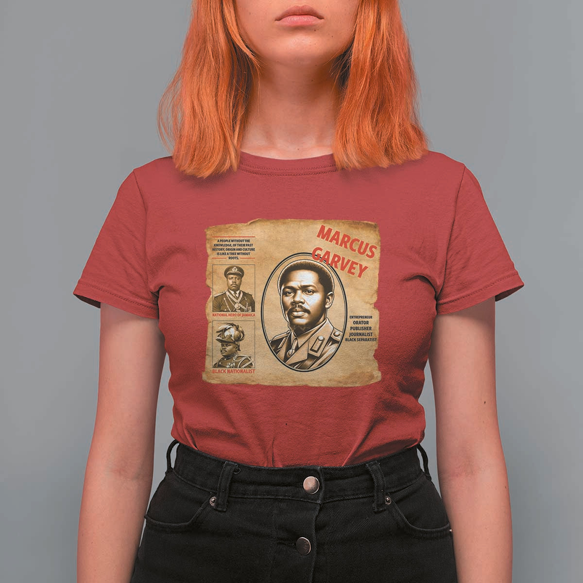 Marcus Garvey T Shirt For Women First National Hero Of Jamaica Legacy