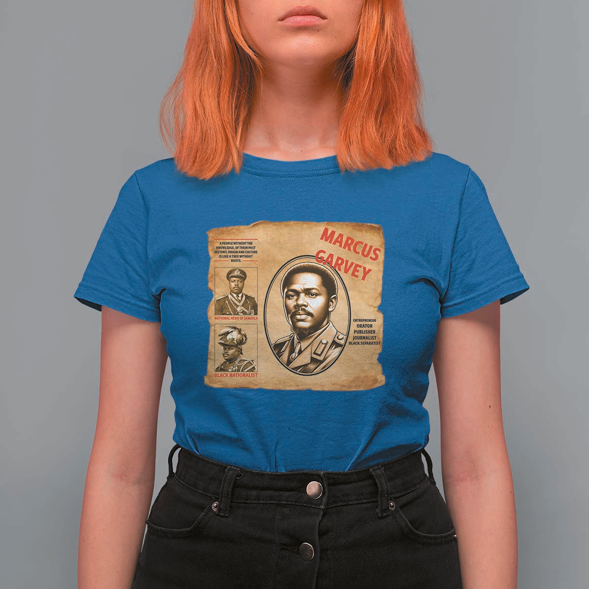 Marcus Garvey T Shirt For Women First National Hero Of Jamaica Legacy