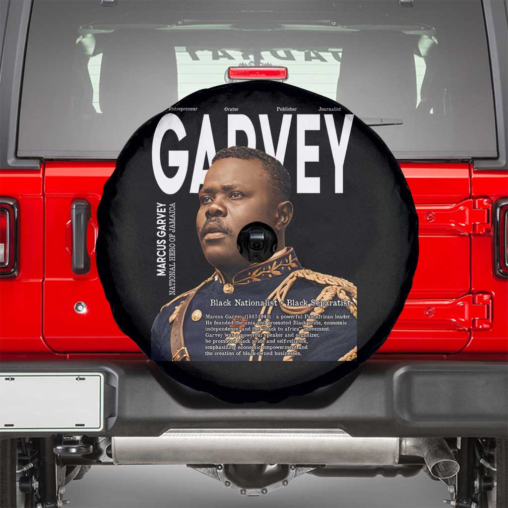 Vintage Black History Hero Marcus Garvey Spare Tire Cover Black Pride