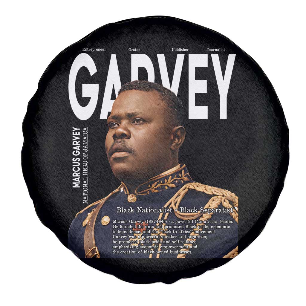 Vintage Black History Hero Marcus Garvey Spare Tire Cover Black Pride