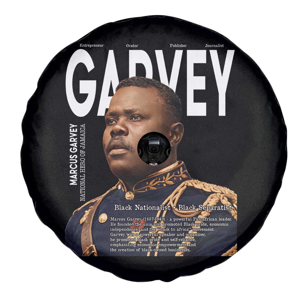 Vintage Black History Hero Marcus Garvey Spare Tire Cover Black Pride