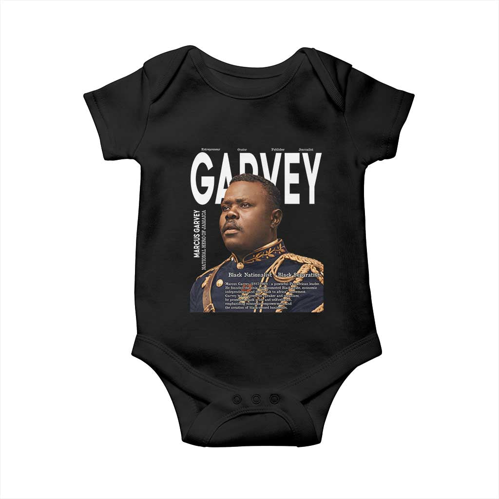 Vintage Black History Hero Marcus Garvey Baby Onesie Black Pride