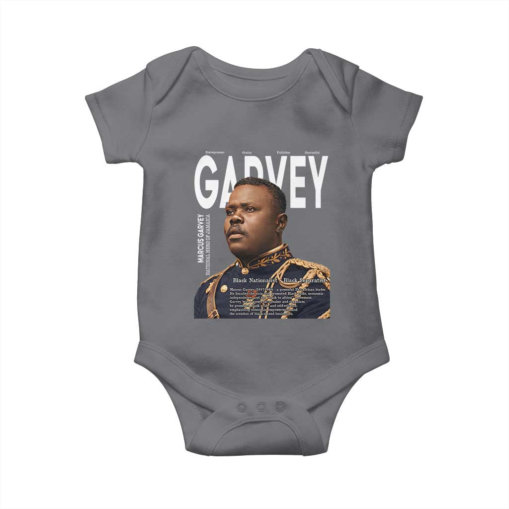 Vintage Black History Hero Marcus Garvey Baby Onesie Black Pride