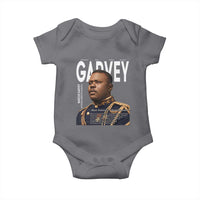 Vintage Black History Hero Marcus Garvey Baby Onesie Black Pride