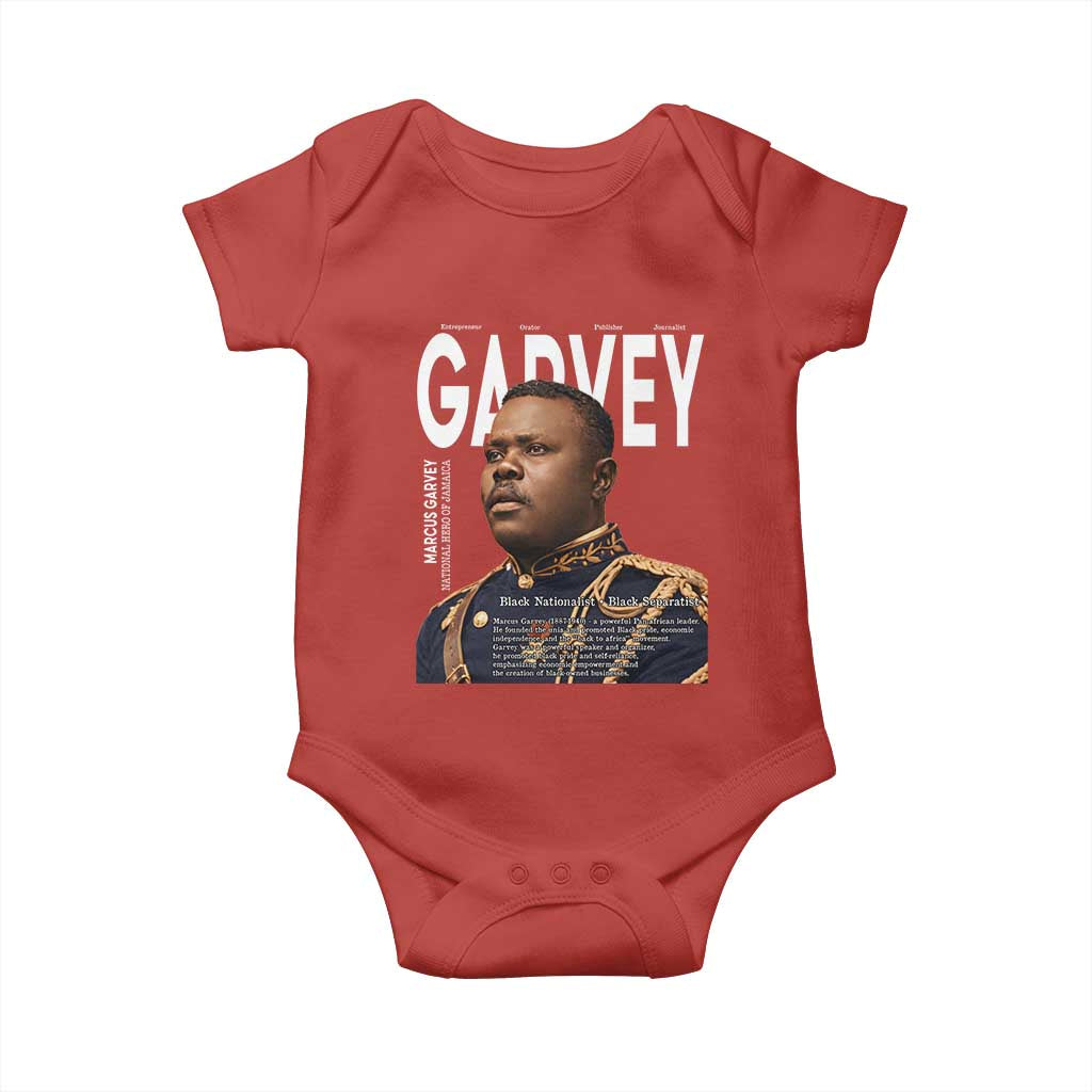 Vintage Black History Hero Marcus Garvey Baby Onesie Black Pride