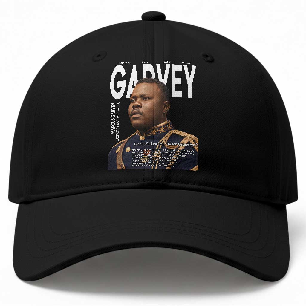 Vintage Black History Hero Marcus Garvey Baseball Cap Black Pride
