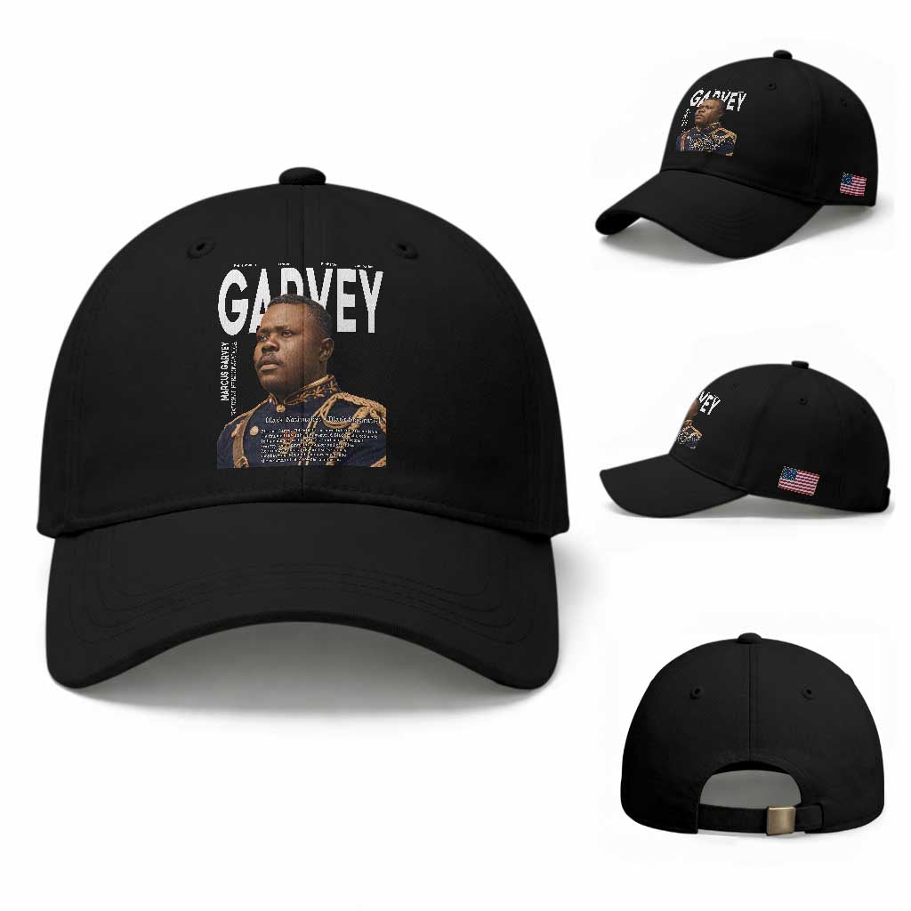 Vintage Black History Hero Marcus Garvey Baseball Cap Black Pride