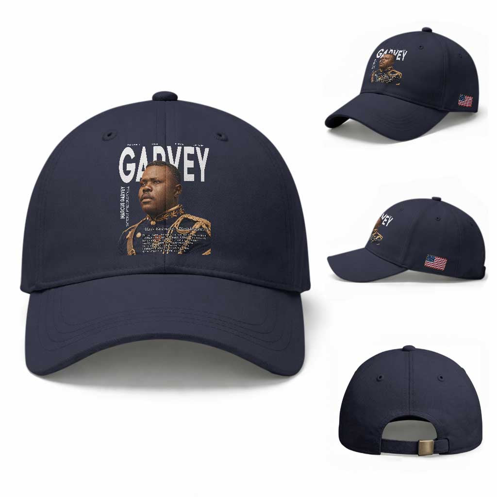 Vintage Black History Hero Marcus Garvey Baseball Cap Black Pride
