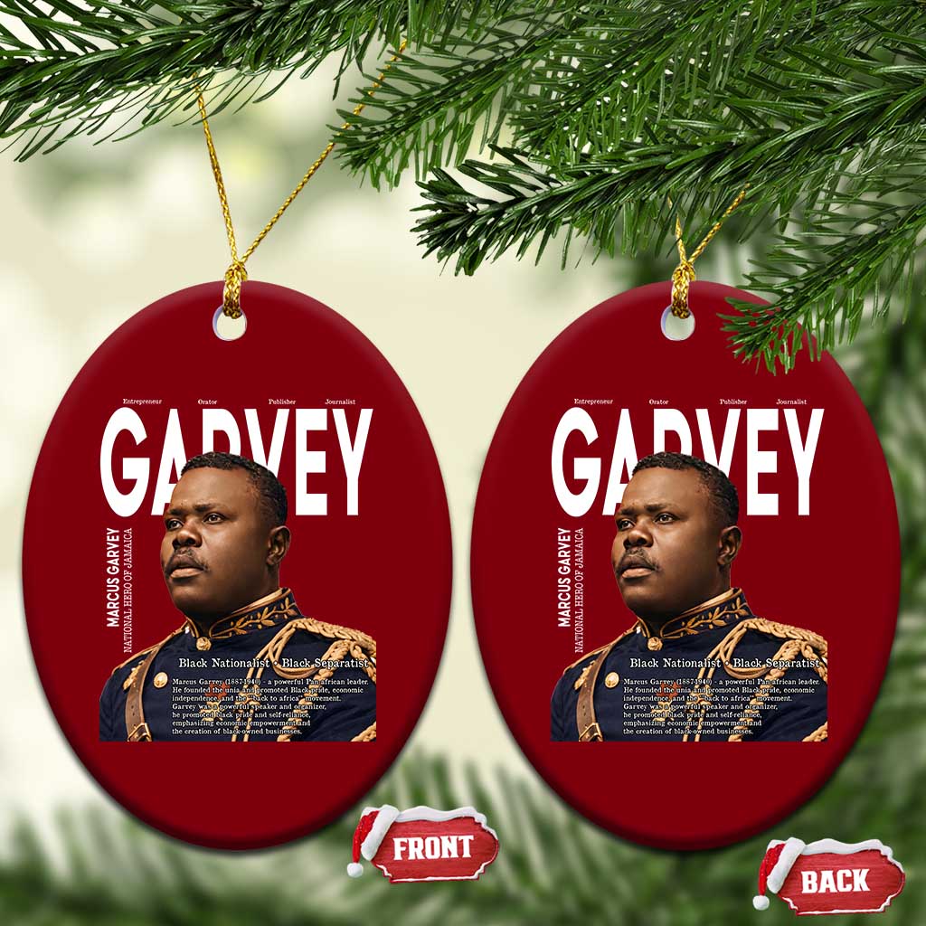 Vintage Black History Hero Marcus Garvey Ceramic Ornament Black Pride