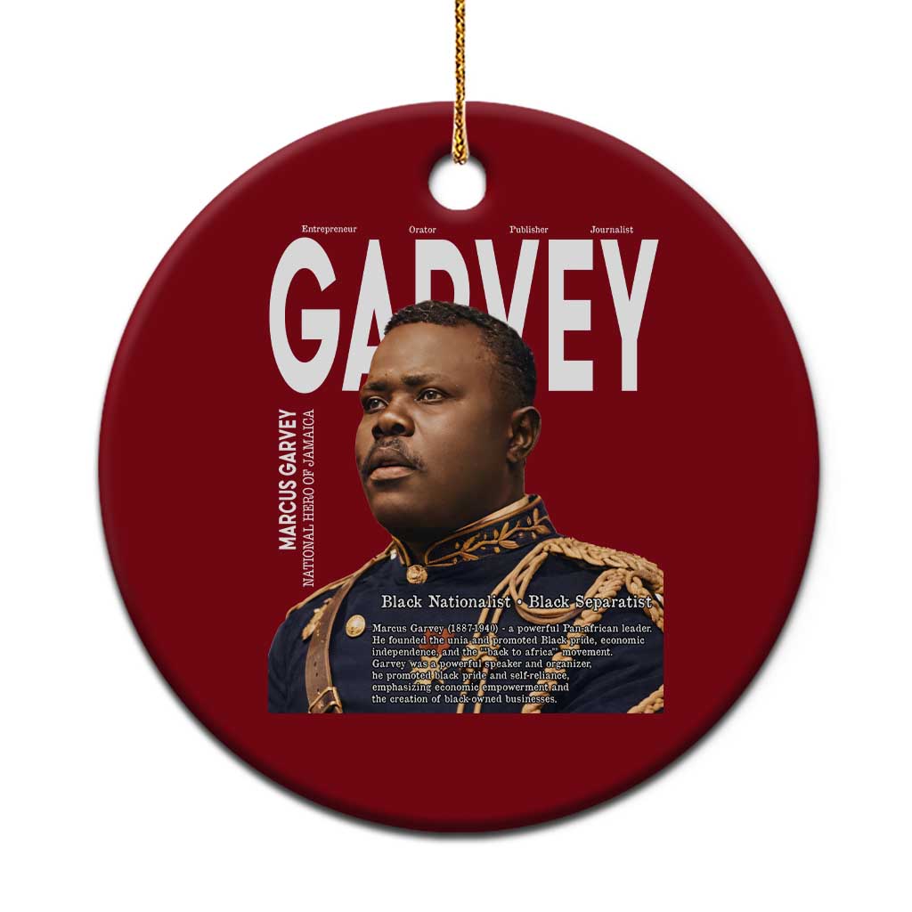 Vintage Black History Hero Marcus Garvey Ceramic Ornament Black Pride