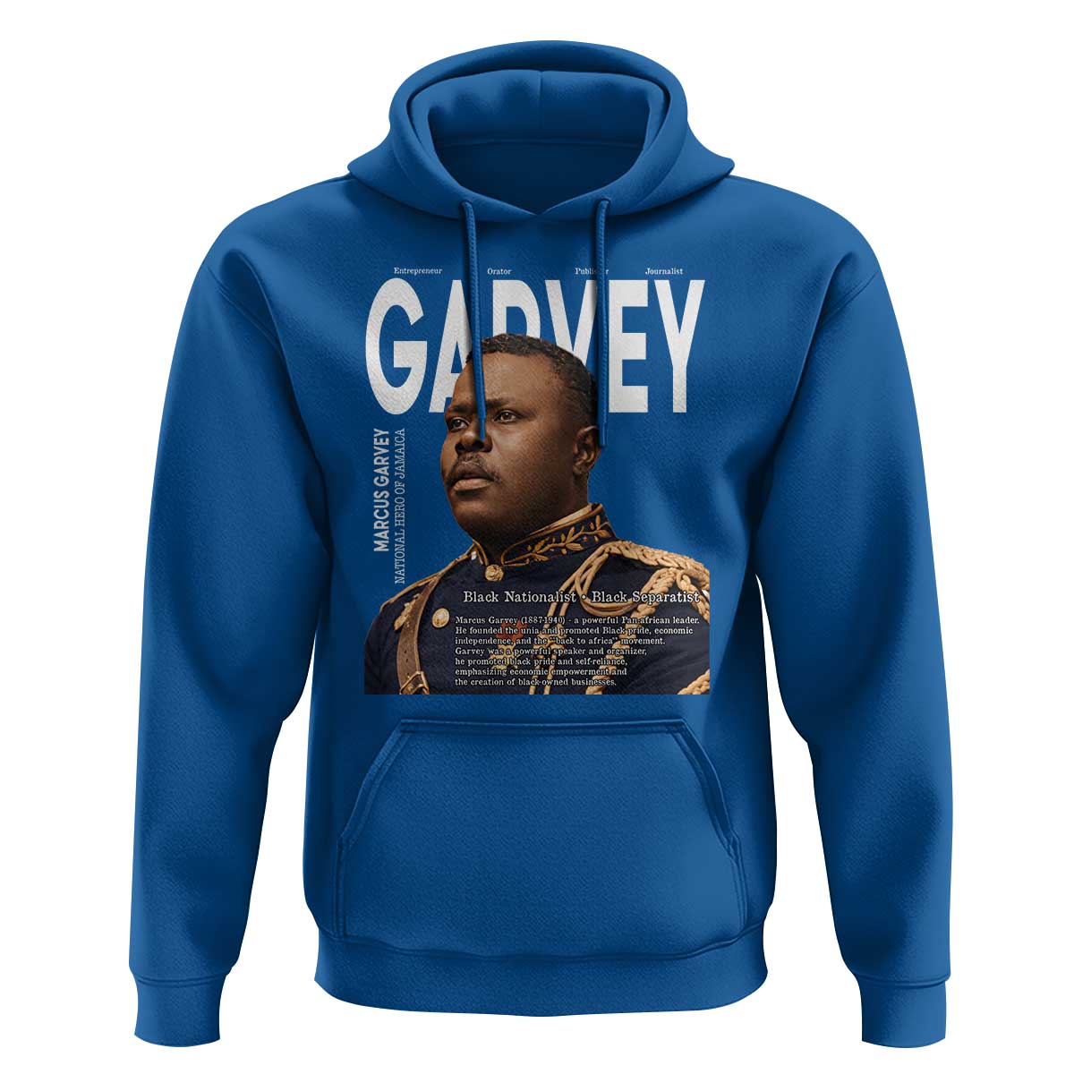 Vintage Black History Hero Marcus Garvey Hoodie Black Pride
