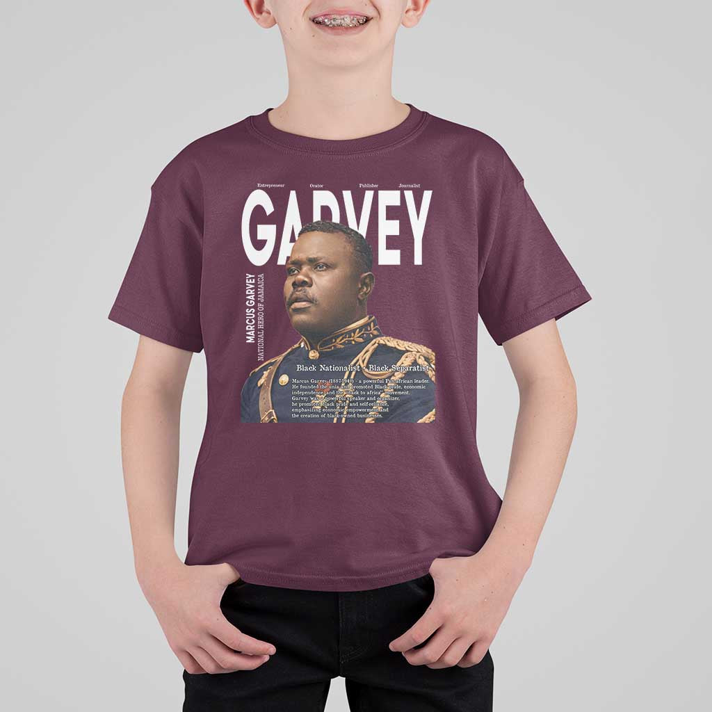 Vintage Black History Hero Marcus Garvey T Shirt For Kid Black Pride