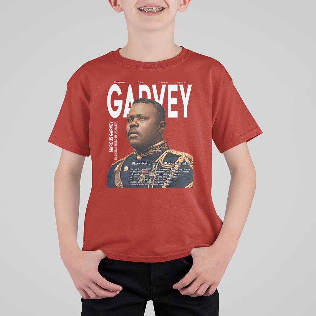 Vintage Black History Hero Marcus Garvey T Shirt For Kid Black Pride