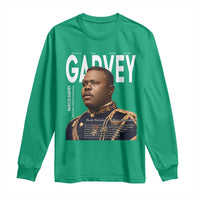 Vintage Black History Hero Marcus Garvey Long Sleeve Shirt Black Pride