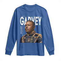 Vintage Black History Hero Marcus Garvey Long Sleeve Shirt Black Pride