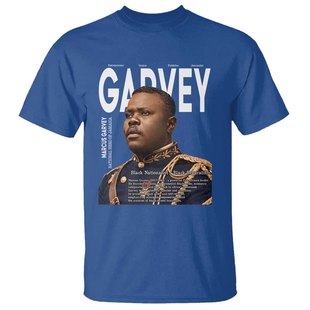 Vintage Black History Hero Marcus Garvey T Shirt Black Pride