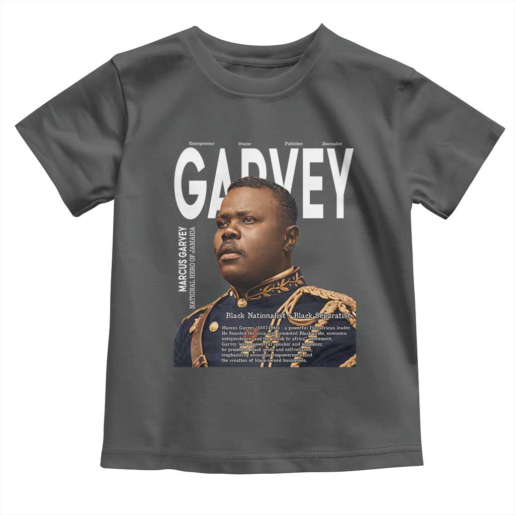 Vintage Black History Hero Marcus Garvey Toddler T Shirt Black Pride