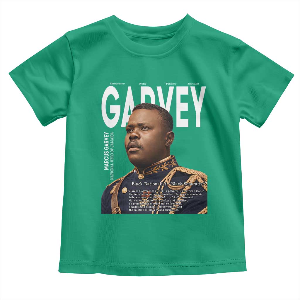 Vintage Black History Hero Marcus Garvey Toddler T Shirt Black Pride