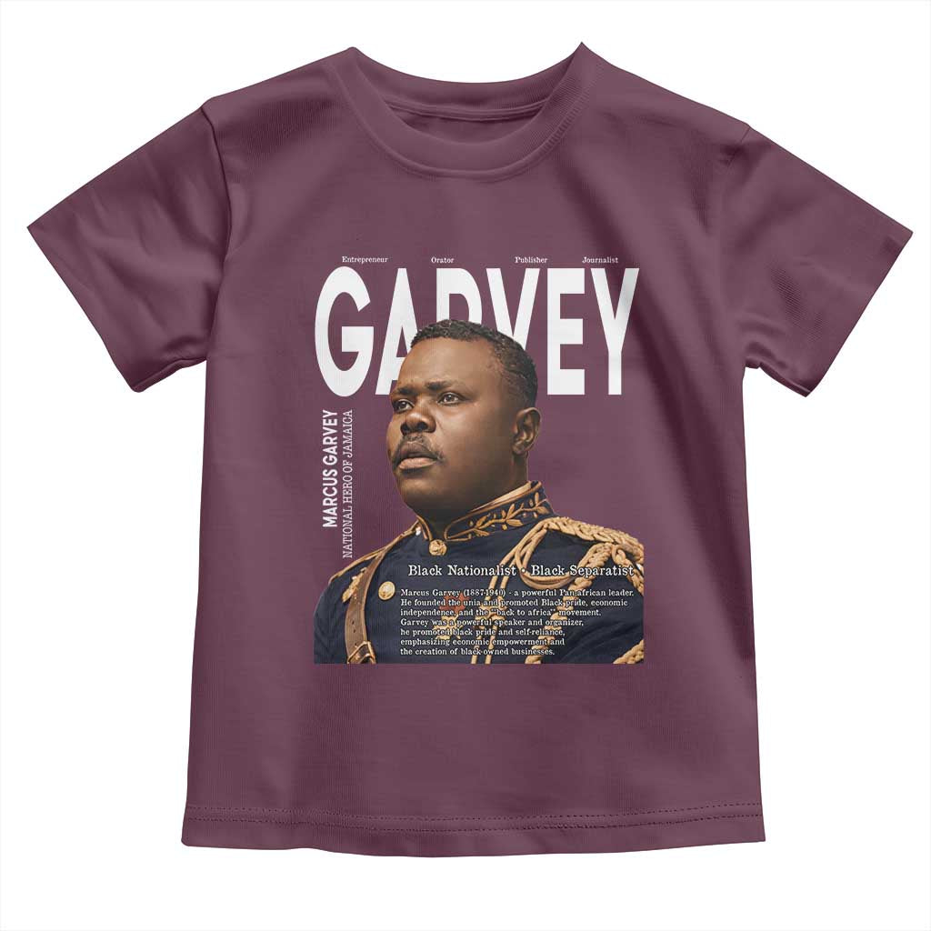 Vintage Black History Hero Marcus Garvey Toddler T Shirt Black Pride