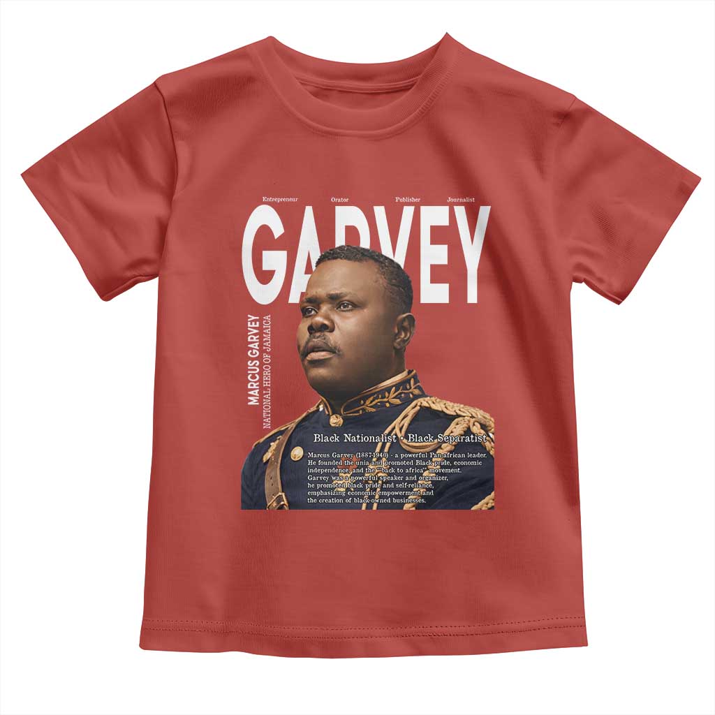 Vintage Black History Hero Marcus Garvey Toddler T Shirt Black Pride