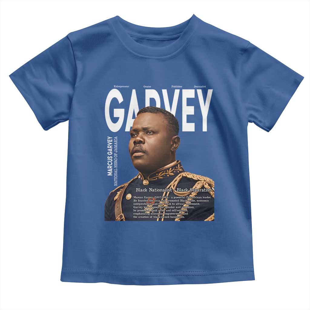 Vintage Black History Hero Marcus Garvey Toddler T Shirt Black Pride