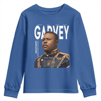 Vintage Black History Hero Marcus Garvey Youth Sweatshirt Black Pride