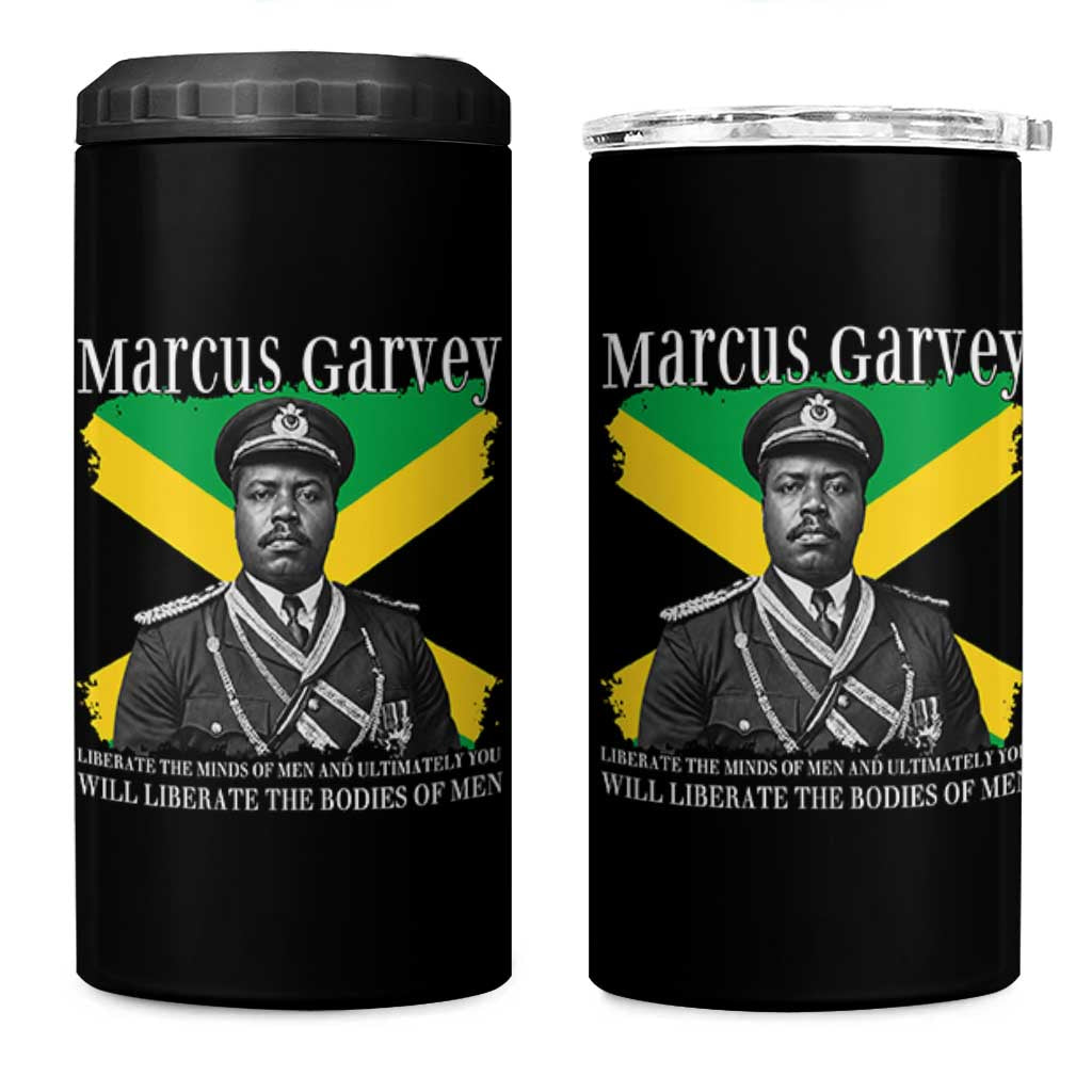 Marcus Garvey Liberation Quote 4 in 1 Can Cooler Tumbler Liberate The Minds Of Men