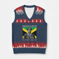 Marcus Garvey Liberation Quote V-Neck Knit Sweater Vest Liberate The Minds Of Men