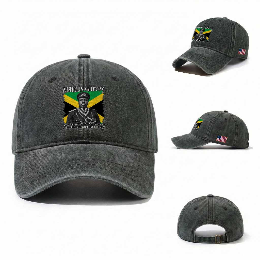 Marcus Garvey Liberation Quote Washed Cotton Baseball Cap Liberate The Minds Of Men