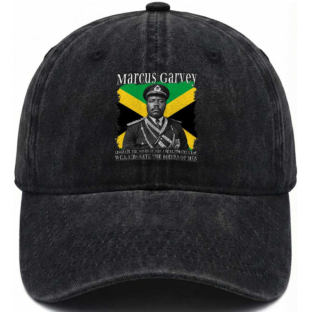Marcus Garvey Liberation Quote Washed Cotton Baseball Cap Liberate The Minds Of Men