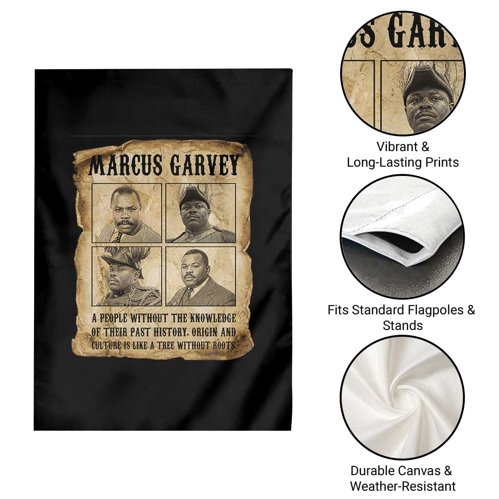 Vintage Marcus Garvey Quote Garden Flag A People Without Knowledge Of Their Past