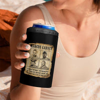 Vintage Marcus Garvey Quote 4 in 1 Can Cooler Tumbler A People Without Knowledge Of Their Past