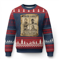 Vintage Marcus Garvey Quote Ugly Christmas Sweater A People Without Knowledge Of Their Past