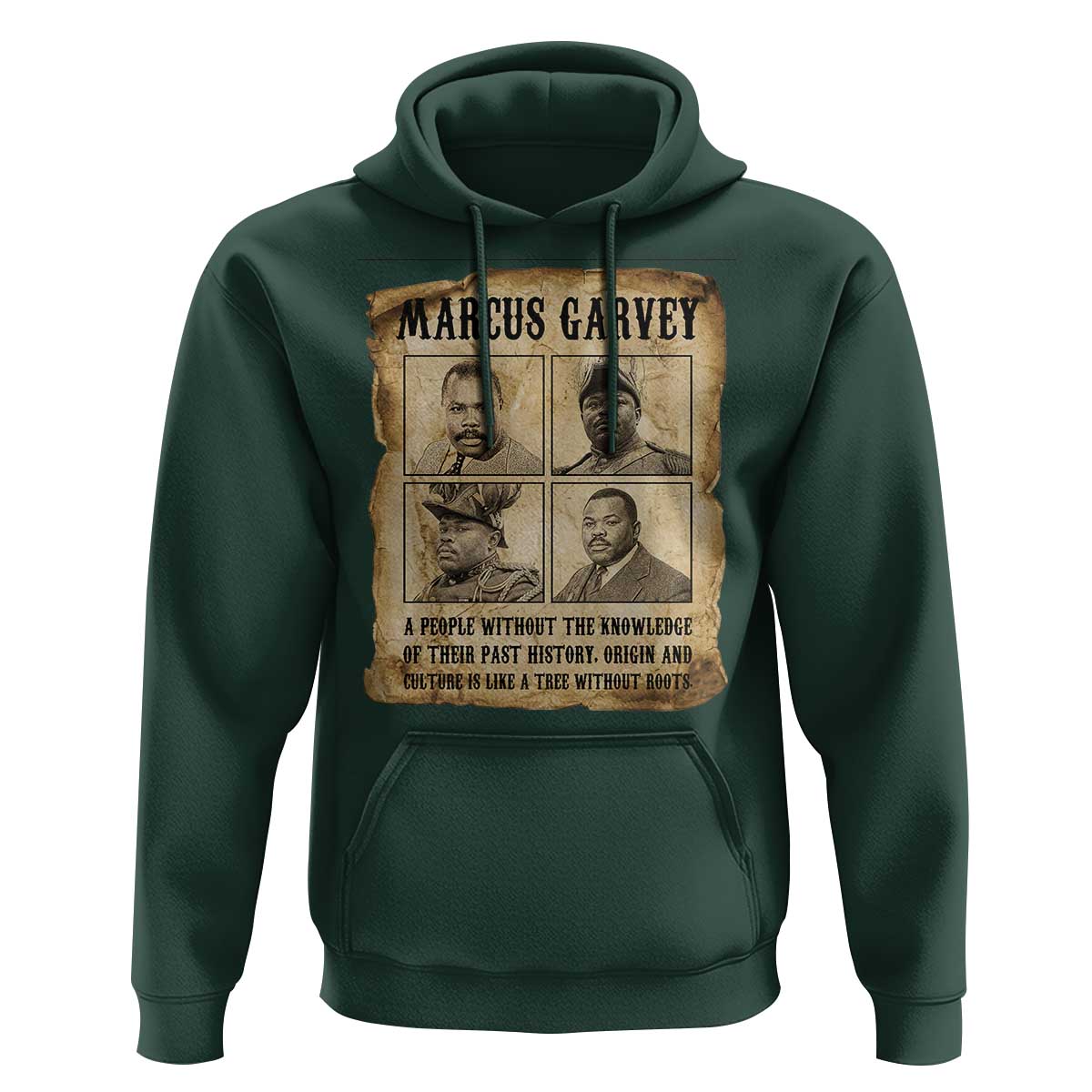 Vintage Marcus Garvey Quote Hoodie A People Without Knowledge Of Their Past